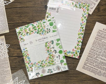 Japanese Mino-washi Letter Set | Cute Forest, Cat, Flower Designs