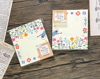 Japanese  4 designs MEMO PAD  Notepad Flower Sticky Notes