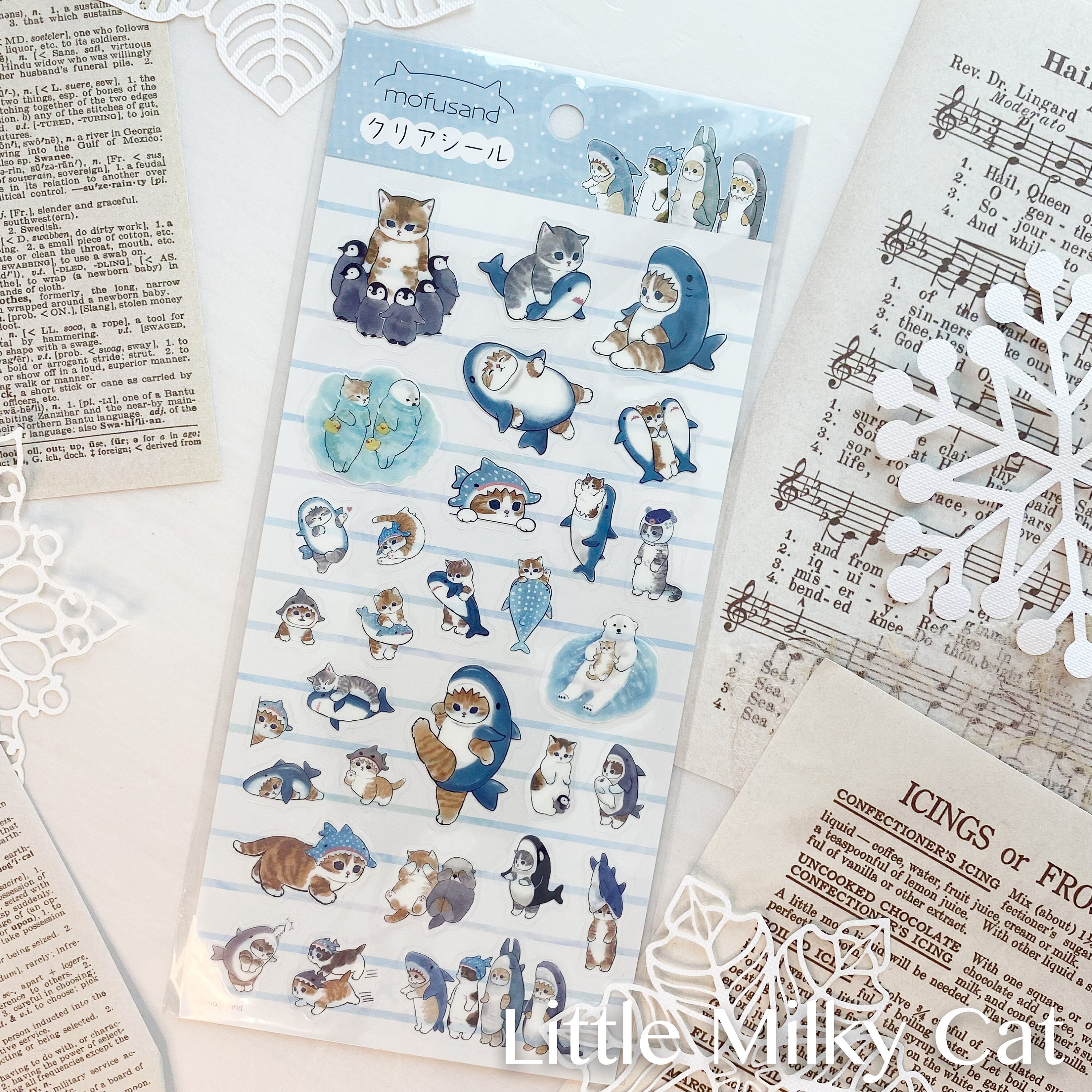 Mofusand Resin Sticker Sheet - Bee Cats — Enigma Stationery