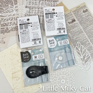 Portalápices con clip y sello de cinturón Midori de Japón, cierre para cuaderno, pegatinas para diario, pegatinas para planificador, álbum de recortes, cuaderno de viaje