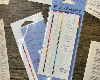Semi-Transparent Index Tabs | Removable Planner Stickers (48 ct)