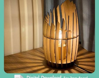 Minimalist style Tealight Candle  / Wood Lamp Digital Download