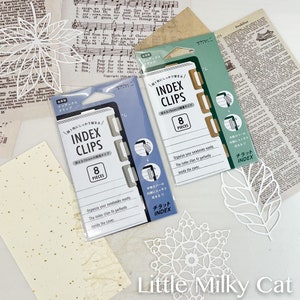 Japan Rose Gold, Silver Metal Index tabs Index clips - bundle pack - &quot;Triple the items, free shipping for all!&quot;