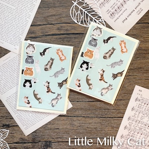 Juego de cartas con diseño de gato japonés, lindas hojas para escribir, juego de escritura, sobres con diseño de letras washi japonesas, suministros para amigos por correspondencia