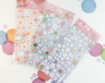 Japan Sakura Cherry blossom gold foil sticker