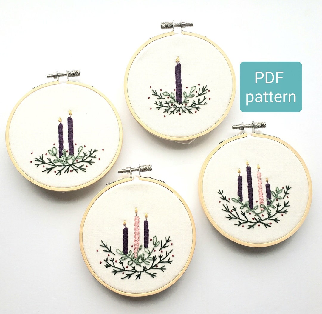 Advent Ornaments Pattern &amp; Instruction Download, Christmas Embroidery ...