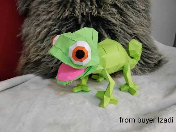 DIY Papercraft Chameleon 3D Room Decor Low Poly 3D - Etsy