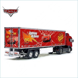 Tamiya Trailer 56302 McQueen 2-axle 1:14 Scale Laminated Side Roof Decals Stickers Set