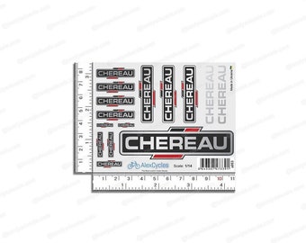 Chereau RC Truck Stickers: 1/14 Scale Vinyl Decal Sheet