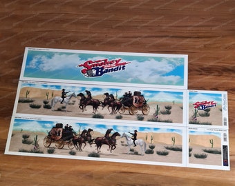 Smokey Bandit Laminated Decals: RC Tamiya  2-axle Trailer Stickers (1/14 Scale)
