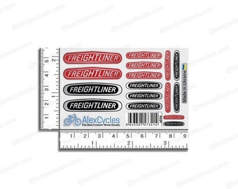 Freightliner Logo Stickers: 1/14 Scale RC Truck Decals