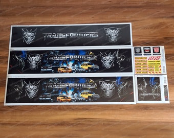 Juego de calcomanías y pegatinas para techo lateral laminado de escala 1:14 para remolque de Transformers Tamiya 56319 de 3 ejes