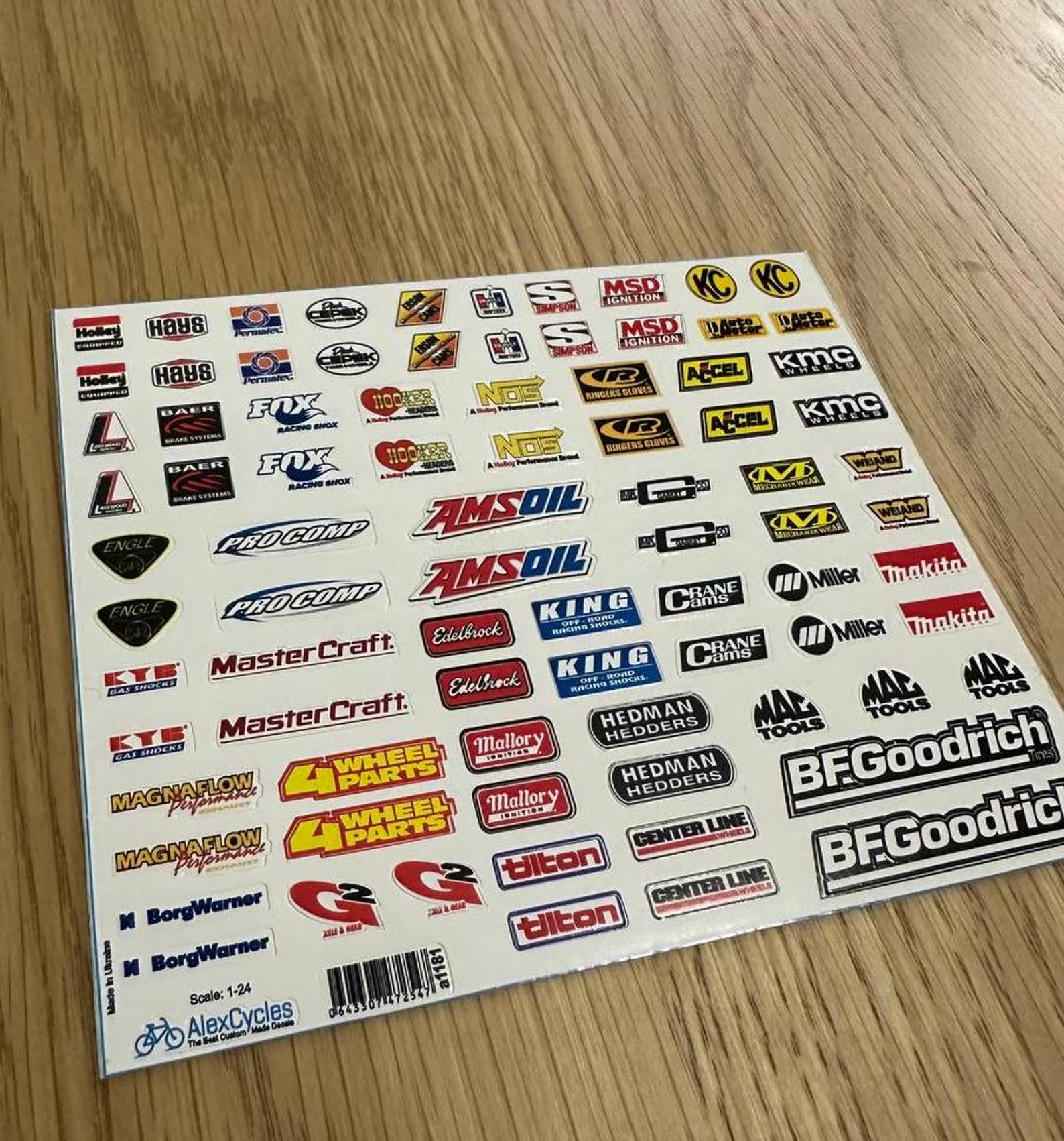 Axial SCX24 Traxxas TRX4M Bronco Decal Sheet Racing Sponsors Stickers 1 ...