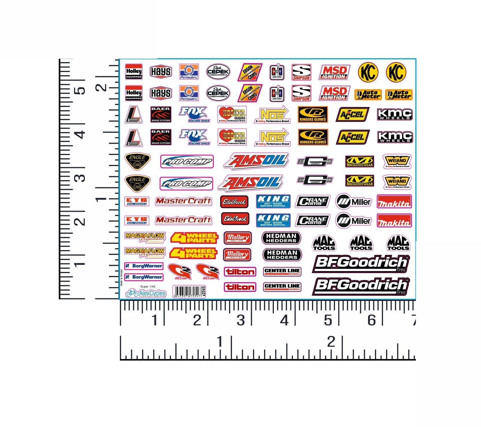 Scalextric Axial Traxxas TRX4M Bronco RC Car Stickers 2 Sheets Racing ...