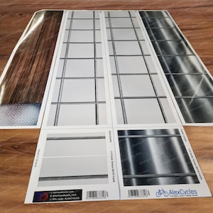 Inside Decor Tamiya Trailer Reefer Semi Box Huge Side Roof Floor Inside Decor Laminated Decals 2-axle 1:14 Scale Stickers Set