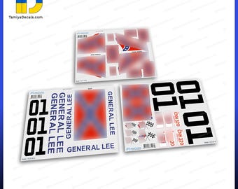 General Lee RC Car BAJA 5T  Decals: Custom Vinyl Full Kit 1/5 Scale