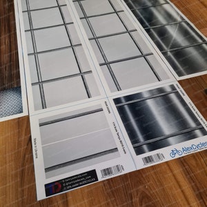 Inside Decor Tamiya Trailer Reefer Semi Box Huge Side Roof Floor Laminated Decals 3-axle 1:14 Scale Stickers Set