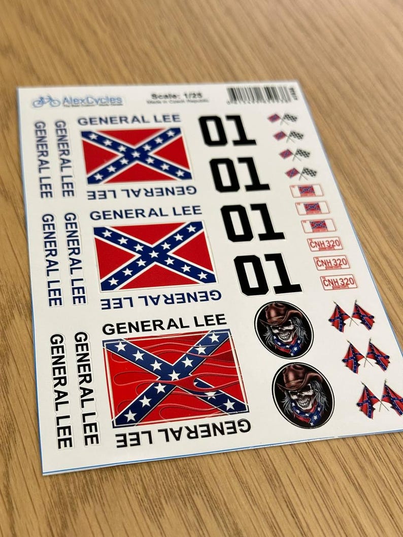 General Lee RC Car Scale Decals Stickers Full Kit Set Already Cut - Etsy