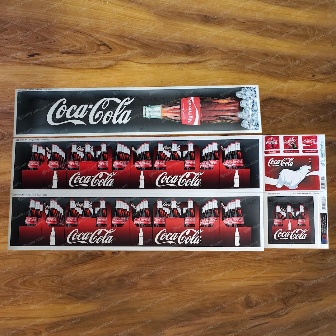 RC Tamiya Trailer 3-axle Decals: Coca-cola Bottles, 1/14 Scale - Etsy