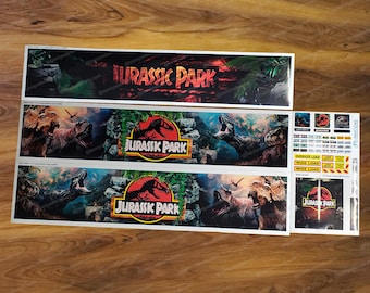 Calcomanías laminadas Jurassic Park 56302 para remolque de 2 ejes Tamiya a escala 1/14
