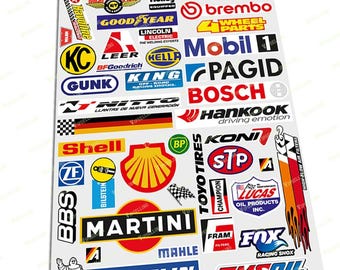 Sheet Racing Sponsors Stickers RC Cars Axial SCX24 Traxxas TRX4M Bronco Cut Vinyl