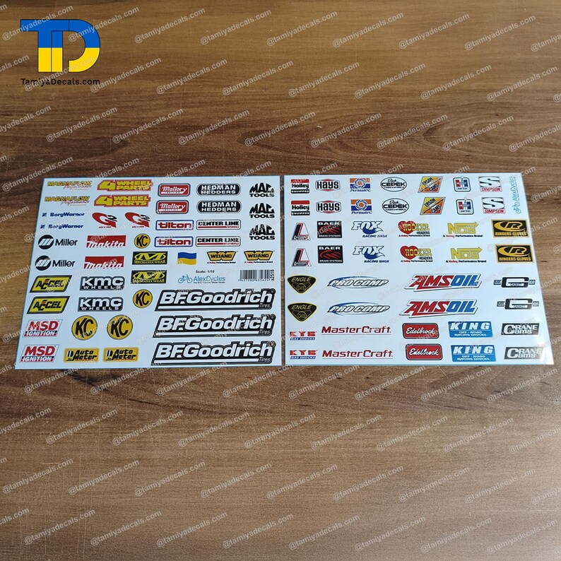 Axial SCX10 III SCX10 II Traxxas TRX-4 Bronco Racing Sponsors Stickers ...