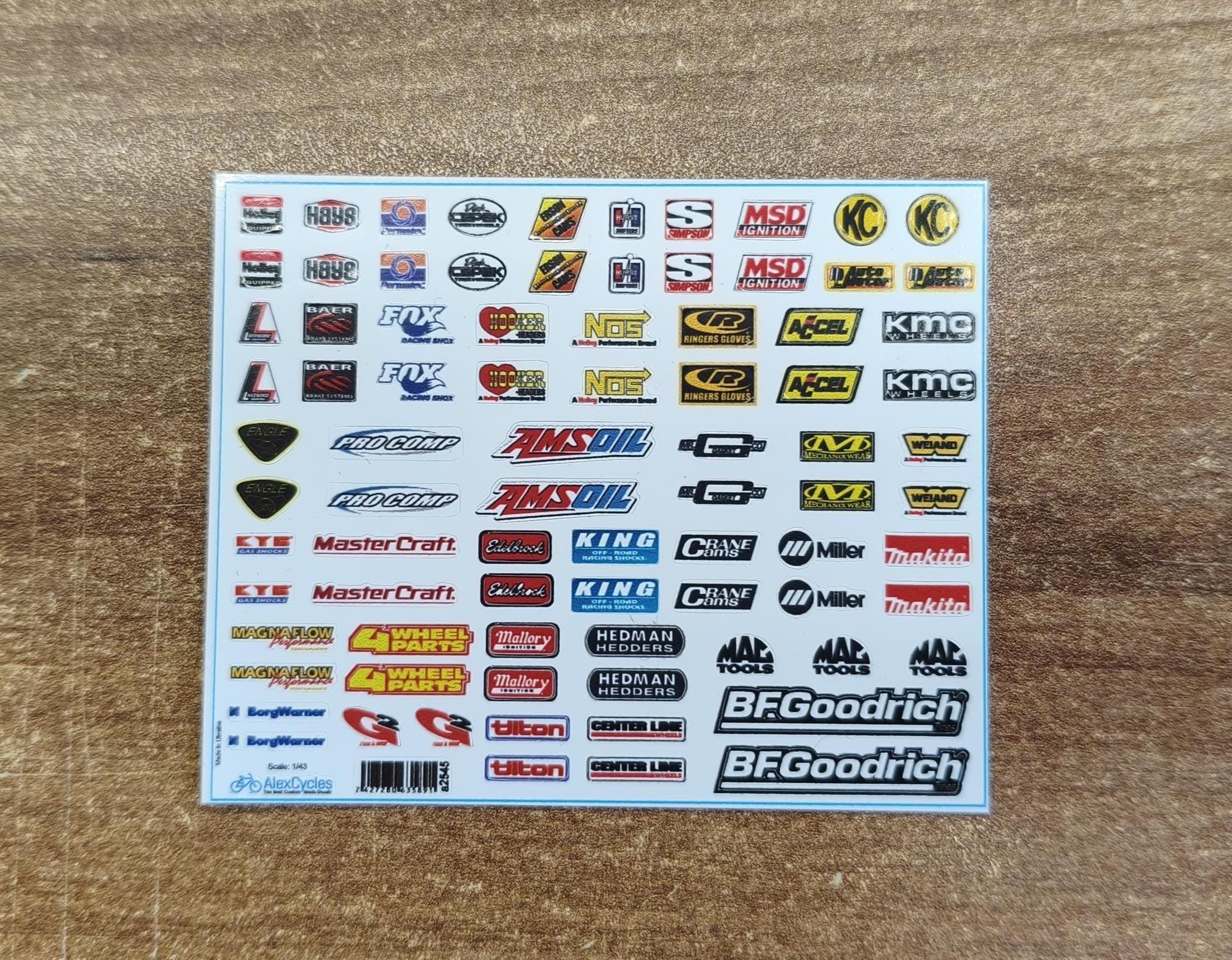 Axial SCX24 Traxxas TRX4M Bronco Decal Sheet Racing Sponsors Stickers ...