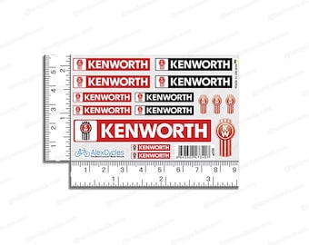 Kenworth 1/14 Scale RC Truck Stickers: Vinyl Model Truck Logos