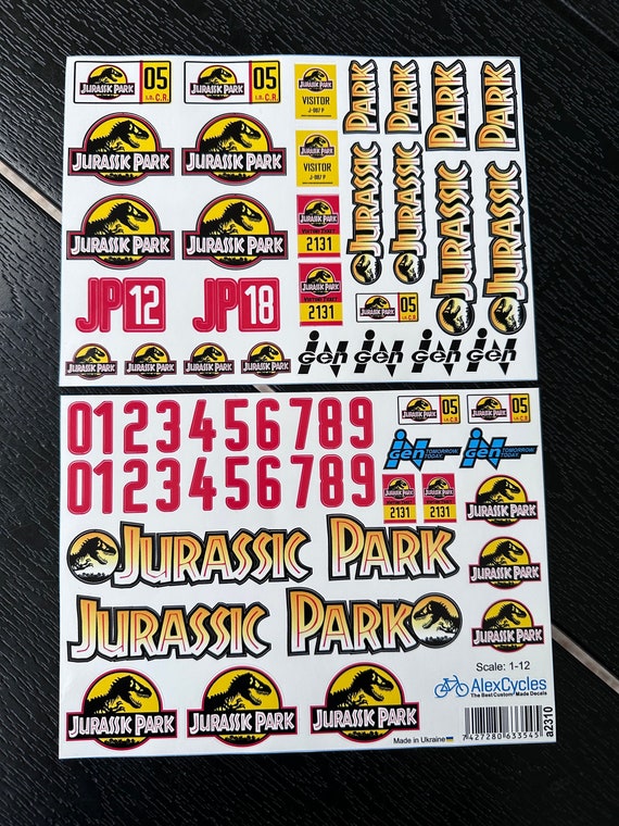 ジュラシック・パーク RCクローラーデカールキット：Traxxas Axial 