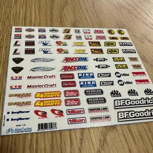 Axial SCX24 Traxxas TRX4M Bronco Racing sponsors décalcomanies pour voitures télécommandées autocollants en vinyle découpés en feuille kit complet 24e échelle