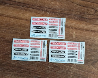 Freightliner Logo Stickers: 1/14 Scale RC Truck Decals