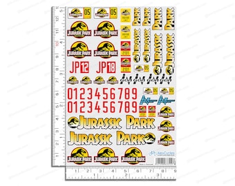 Traxxas Jurassic Park Jeep Axial Crawler Losi Arama RC Decal Kit 1/18 Scale Vinyl Stickers TRX4M