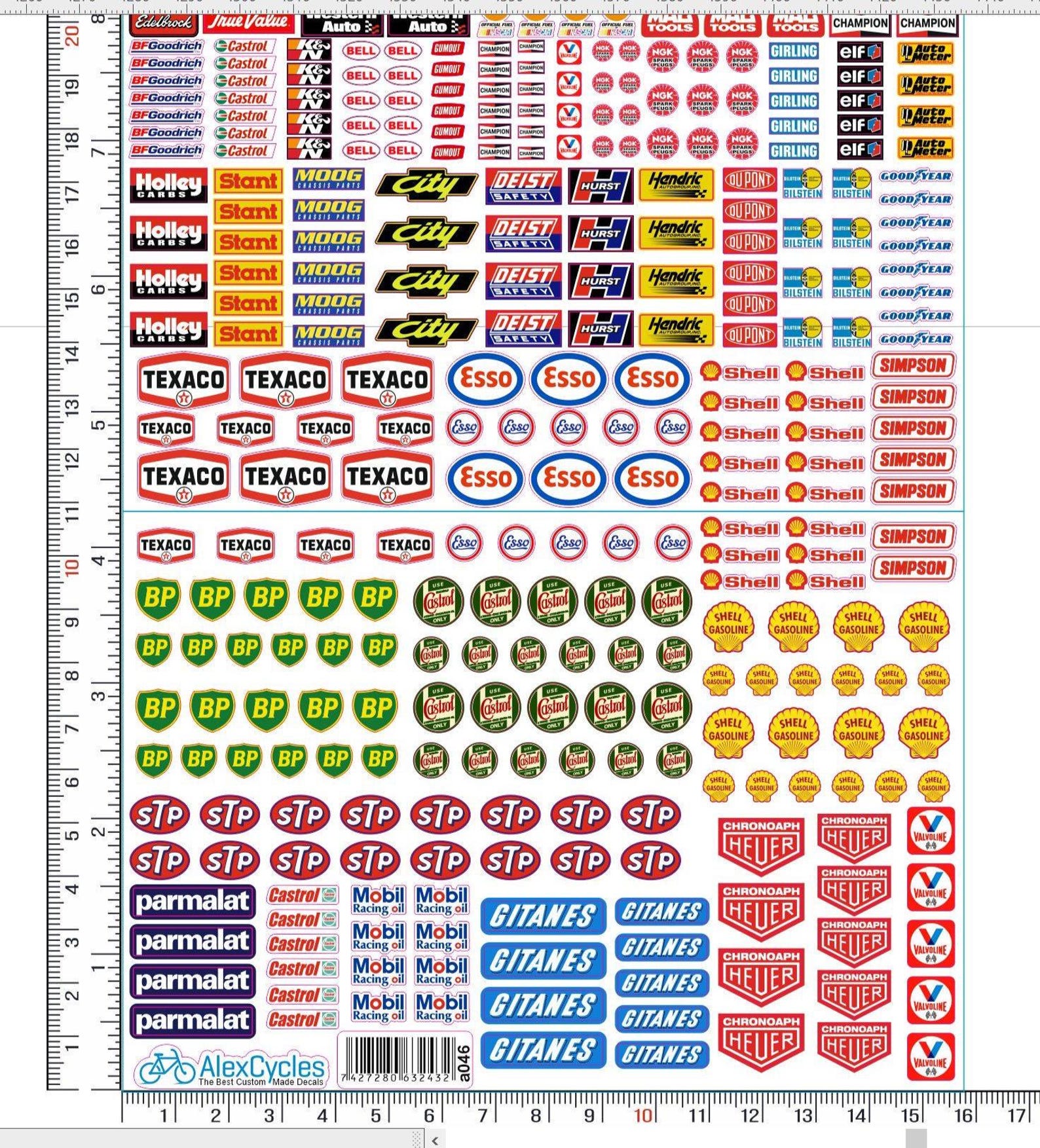 Scalextric Axial Traxxas TRX4M Bronco RC Car Stickers 2 Sheets Racing ...