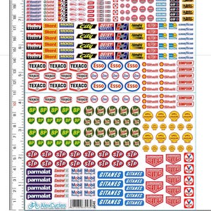 Scalextric Axal Traxxas TRX4M Bronco fernsteuernde Aufkleber 2 Bögen Racing Sponser Logos ca 1:43