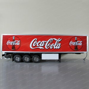 RC Tamiya Bottles Trailer 56319 3-axle 1/14 Scale Laminated Side Roof Decals Stickers Set