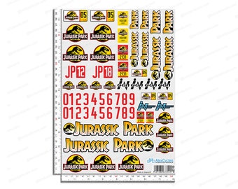 Traxxas Axial Crawler Jurassic Park RC Decal Kit 1/10 Scale Vinyl Stickers Full Set TRX4M