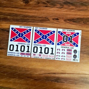 General Lee Tamiya Custom Cut Vinyl Aufkleber Stickers Kit 10th Scale
