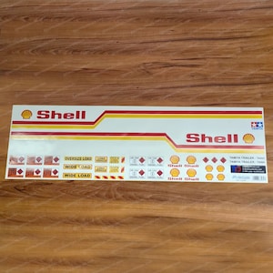 Tamiya Tanker Fuel Trailer Shell RC 1:14 Scale Decals Stickers Set