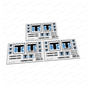 Thermo King Stickers 1/14 Scale Set RC Truck Racing Logo Decals Vinyl Logo Sheet for Model Trucks Semi Truck Car