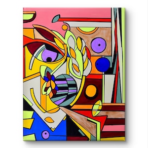 Abstract Art Canvas Abstract Artworks for the Wall Canvas Pictures Painting on Canvas Hand Painted Acrylic Paintings Pink 100 x 80 cm Picture