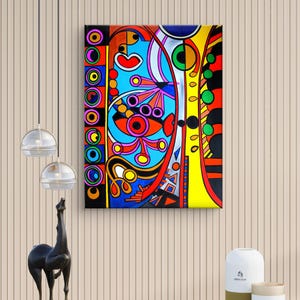 Original Art Painting Original Artworks Large Format Picture 120 x 160 cm Panorama Size Abstract Art Canvas Acrylic Modern Art Picture