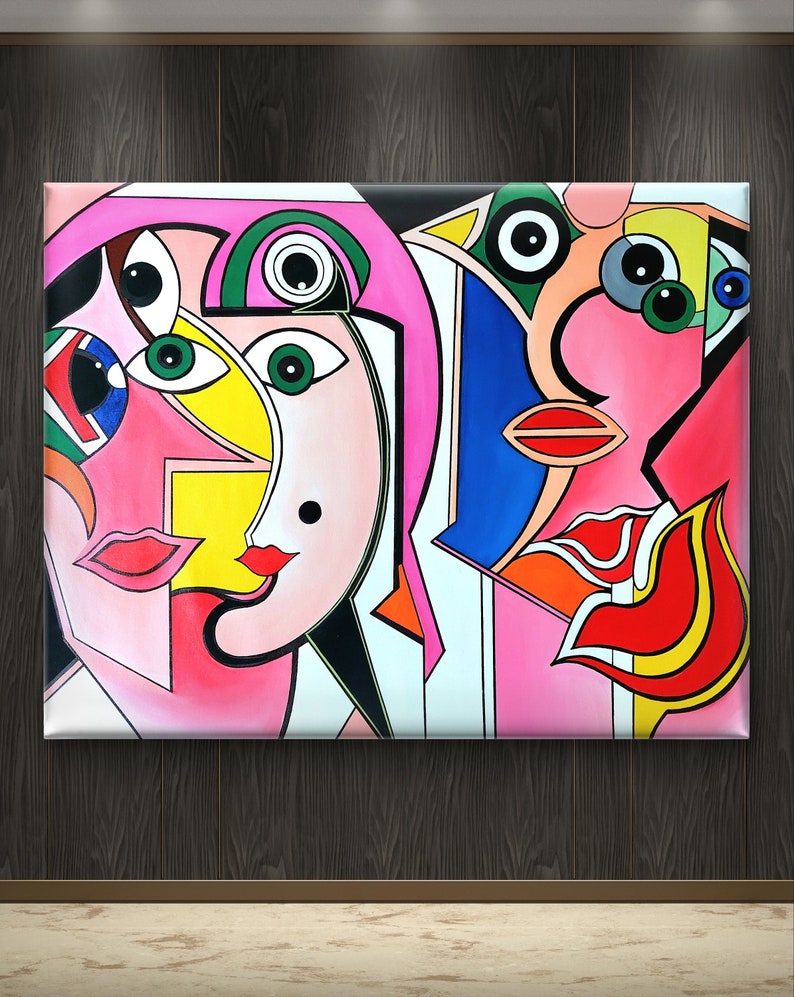 150x190 oeuvre XL peinture ARTISTSQUARE art moderne peinture acrylique peinture abstraite idée cadeau photos peinture surdimensionnée tableau mural grand image 3