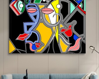 150x190 Oeuvre XL Peinture ARTISTSQUARE Art moderne Peinture acrylique Peinture abstraite Idée cadeau Image murale Grand Artistsquare