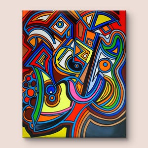 Abstract Art Canvas Abstract Artworks for the Wall Canvas Pictures Painting on Canvas Hand Painted Acrylic Paintings Lines Modern Pictures