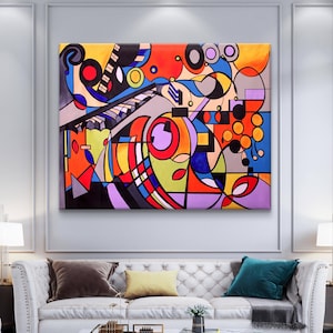 Original Art Painting Original Artworks Large Format Picture 120 x 160 cm Panorama Size Abstract Art Canvas Acrylic Modern Art