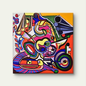 Abstract Art Canvas Abstract Artworks for the Wall Canvas Pictures Painting on Canvas Hand-Painted Acrylic Paintings 100 x 100 cm Pictures New