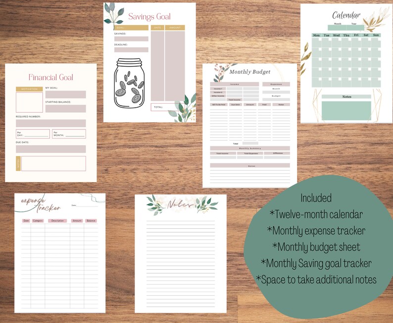 Fillible Budget.pdf Digital Fillable PDF Budget Planner - Etsy
