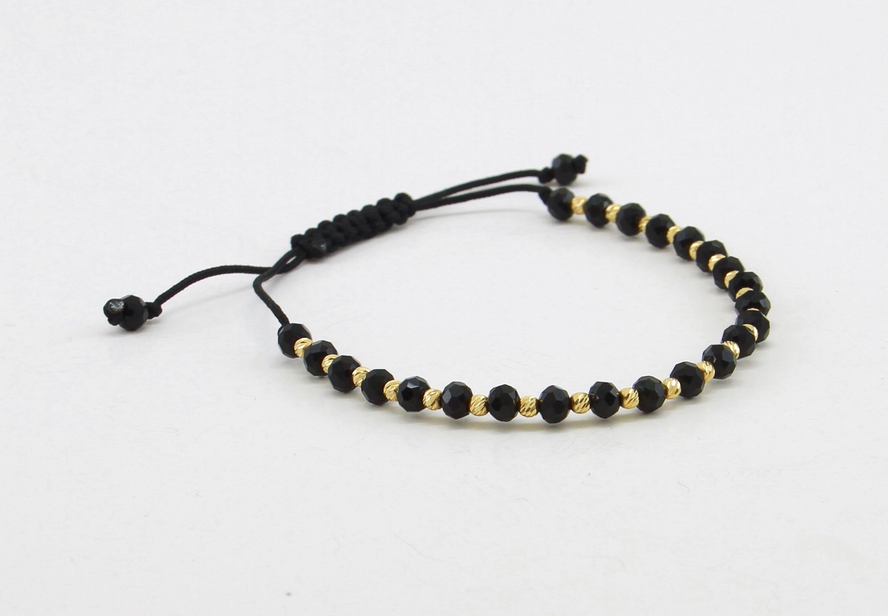 Yellow and Black Gold Men's Bracelet 14k Solid Gold Etsy