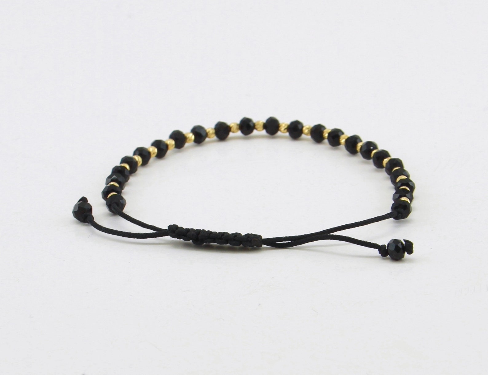 Yellow and Black Gold Men's Bracelet 14k Solid Gold Etsy