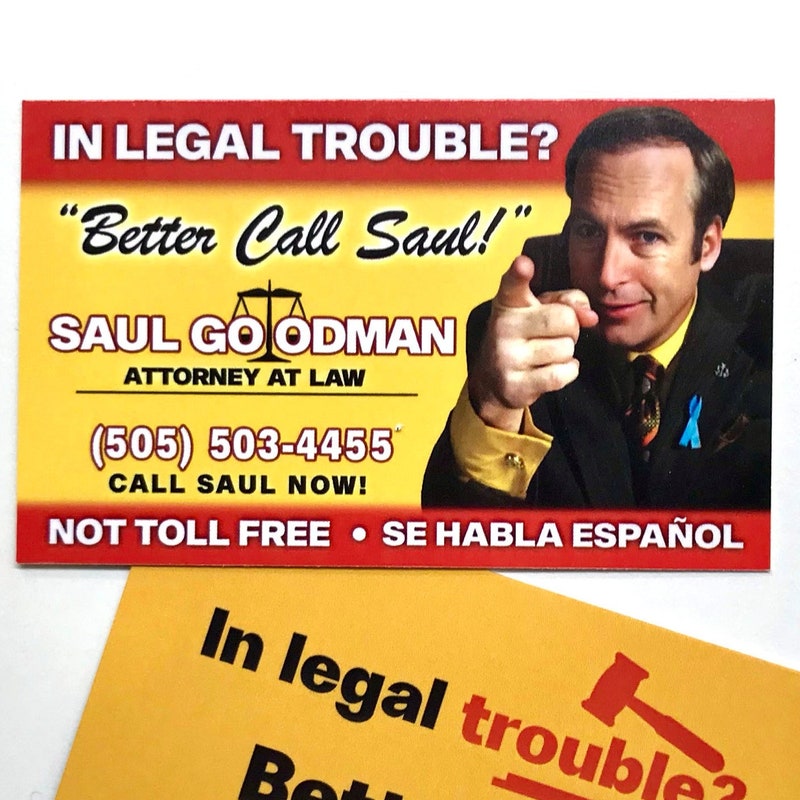 Saul Goodman Business Card Etsy